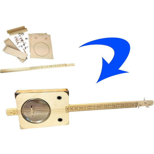 "Tin Pan Alley" 3 String Paint Can Resonator Box Guitar DIY Kit