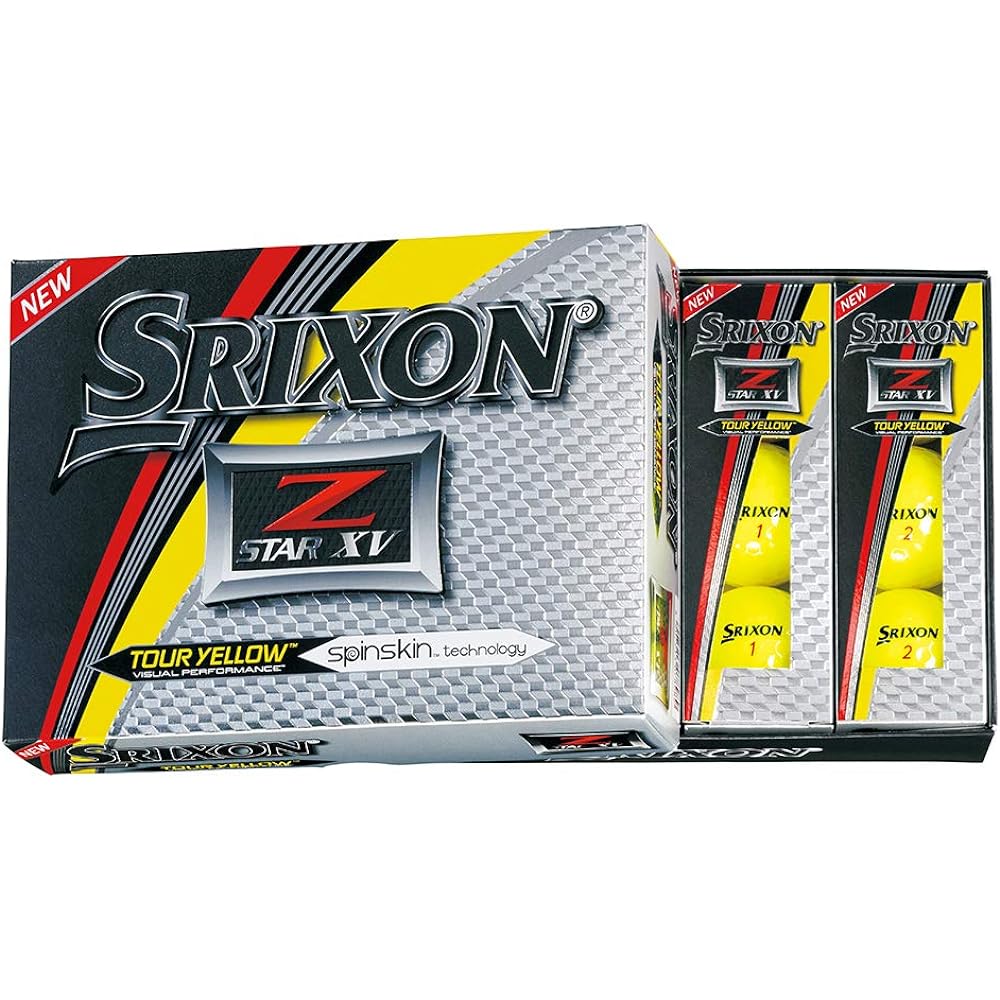 SRIXON Golf Ball Z-Star XV Z-Star XV Golf Ball 2017 Model 4 Piece Construction Parallel Import Product (1 Dozen) Yellow