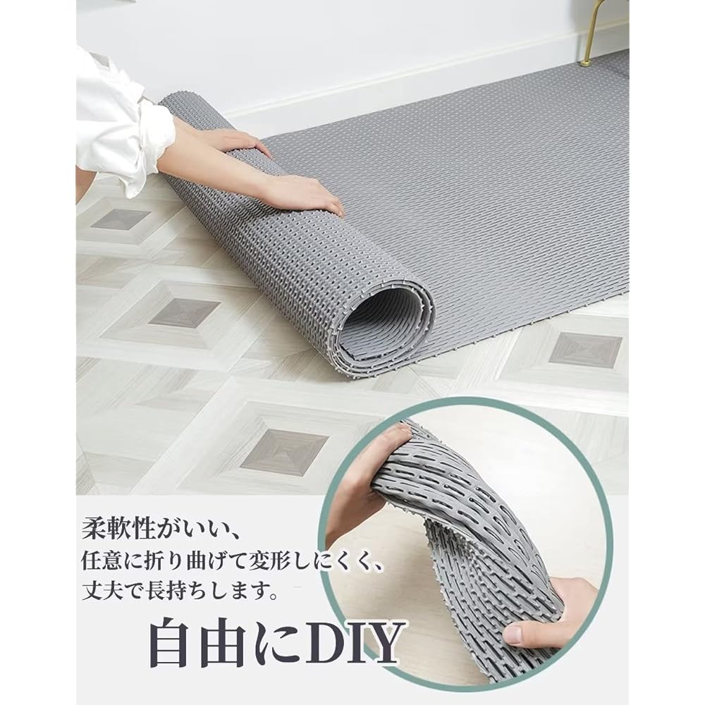 JOOHY Bath Mat, Bathroom Mat, Anti-Slip, Large Size, Bath Slats, Antibacterial and Mildew Resistant, Odorless, DIY Mat, Washing Area Mat, Environmentally Friendly Material, Fall Prevention, For Nursing Care