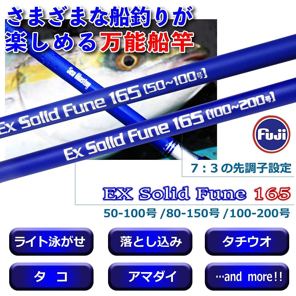 Refined and authentic all-purpose boat rod Seama Stag EX solid ship 165 (ori-ex165)