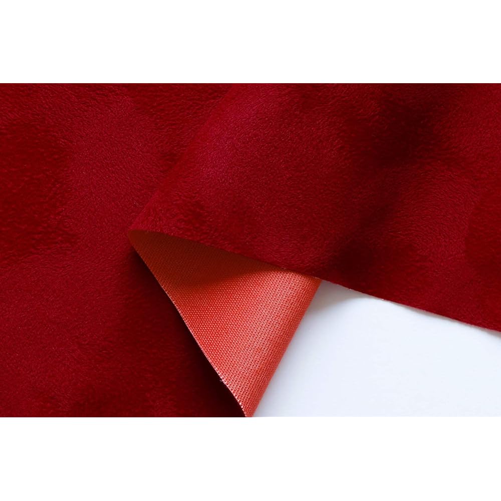 NBK Velveteen suede style "EBI-SOFINA" Approximately 95cm width x 10m cut-off red EBI-SOFINA-18-10M