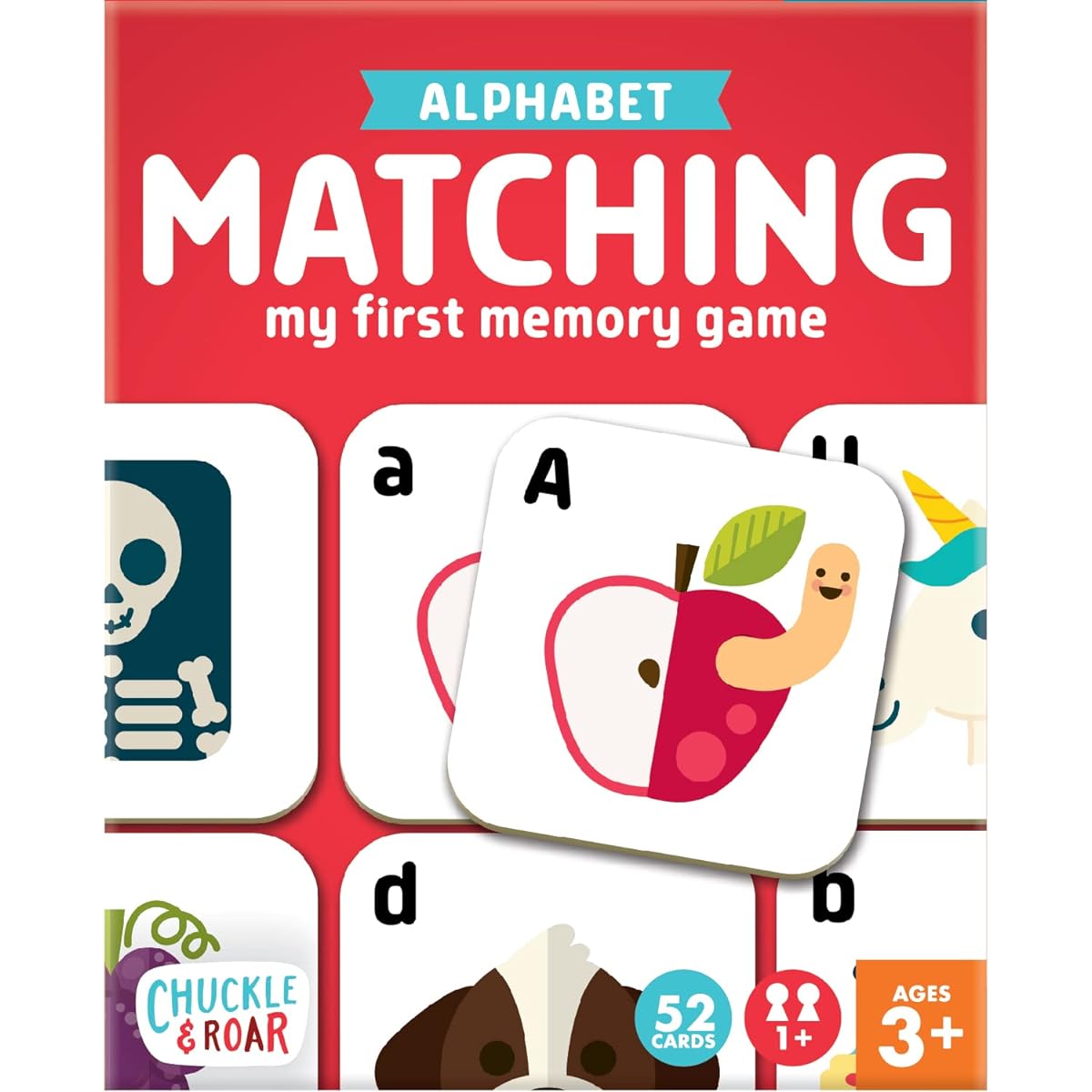 Chuckle & Roar - Alphabet Matching Game - Board Games for Ages 3+ - Focus Games for Toddlers - Preschool Games