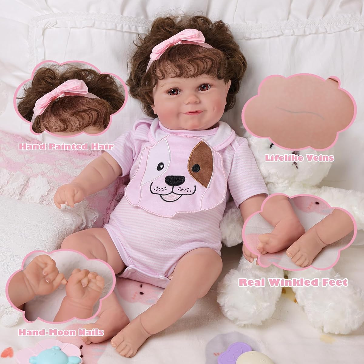 BABESIDE Life-size Reborn Baby Doll for Children