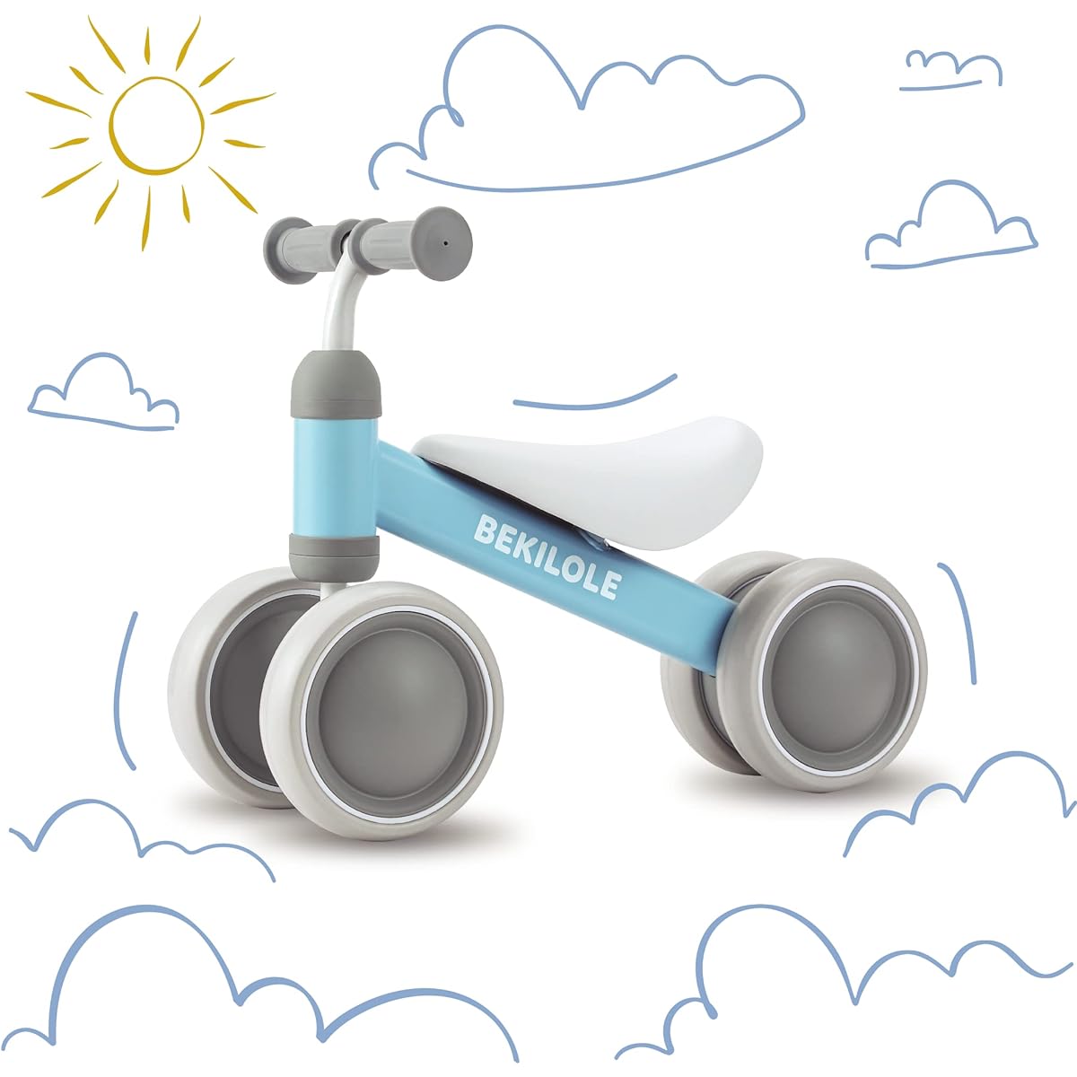 BEKILOLE Balance Bike Gift for 1 Year Old Girl, Preschool First Bike and 1st Birthday Gift - Train Your Baby from Standing to Running | Toys for 1 Year Old