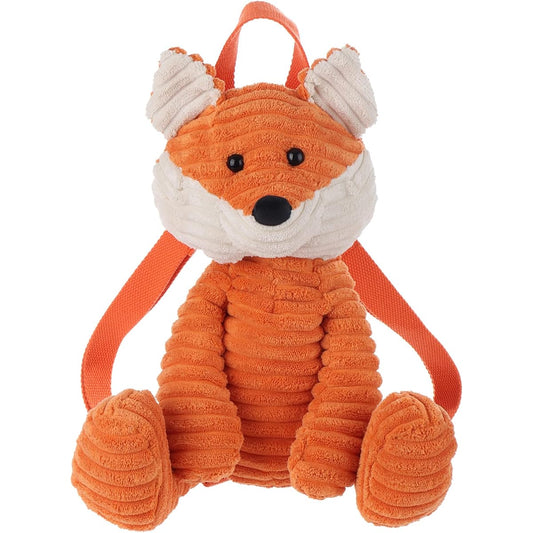 Apricot Lamb Amusement Orange Fox Stuffed Animal Backpack Purse, Kids & Adult Fashion Handbag, Toy Handbag (12 inch)
