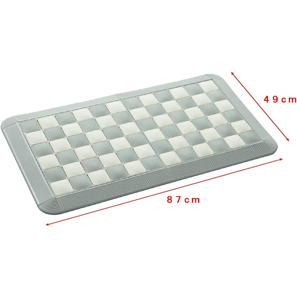 Anesti Diatomaceous Earth Assembly Type Bath Mat, Gray, Approximately Width 87 x Depth 49 x Height 2.7 cm Karari Quick Dry, Absorbent, Antibacterial, Washable, Sun Dryable, Non-Slip, Commercial Use HO1970