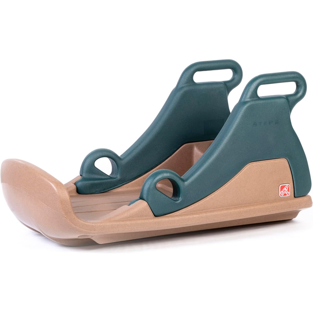 Step2 Snow Runner for Kids, Outdoor Snow Sled Play Set for Toddlers, Ages 36-72 Months, Fits 2 Riders, Easy Assembly, Tan and Green