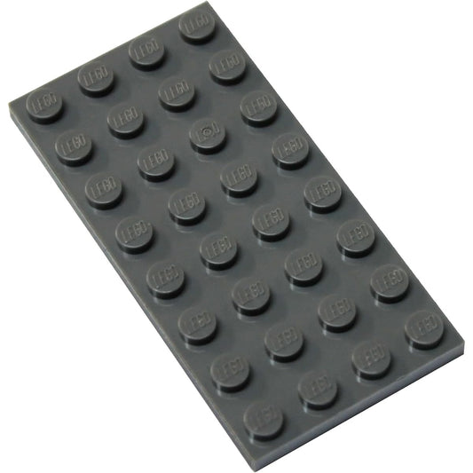 (c. 20 Pieces, Dark Gray) - LEGO Parts and Pieces: Dark Grey (Dark Stone Grey) 4x8 Plate x20