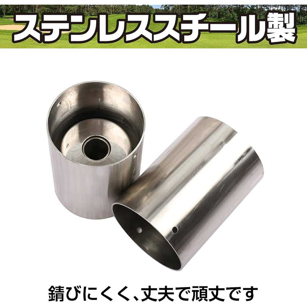 Famimueno Golf Cup Hole Practice Garden Stainless Steel Metal Training Sound Putter