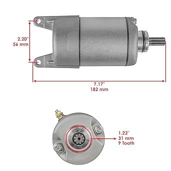 Caltric Starter Compatible with Kawasaki Kvf400 Prairie 400 2X4 4X4 391Cc Engine 1998-2002 B1 A1-A2 C1-C4 D1-D4