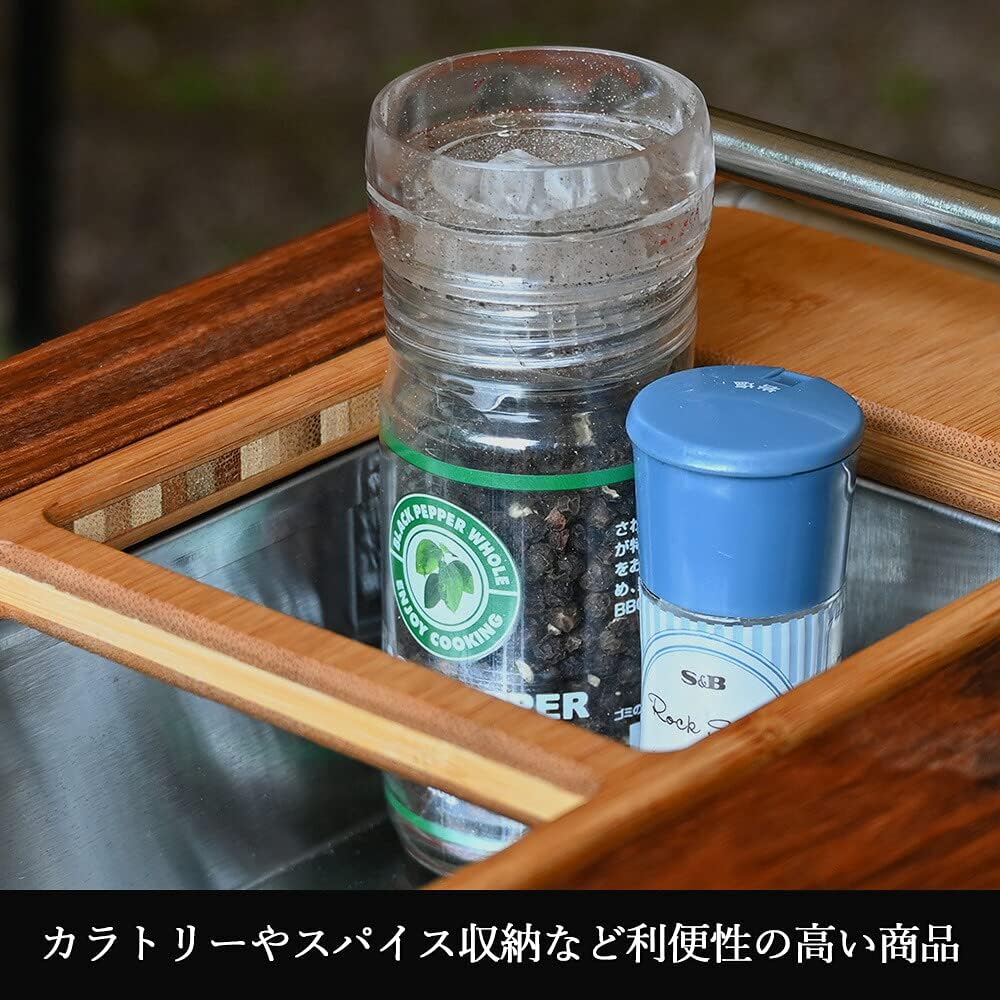 waku fimac outdoor table dedicated stainless steel box spice box half stylish