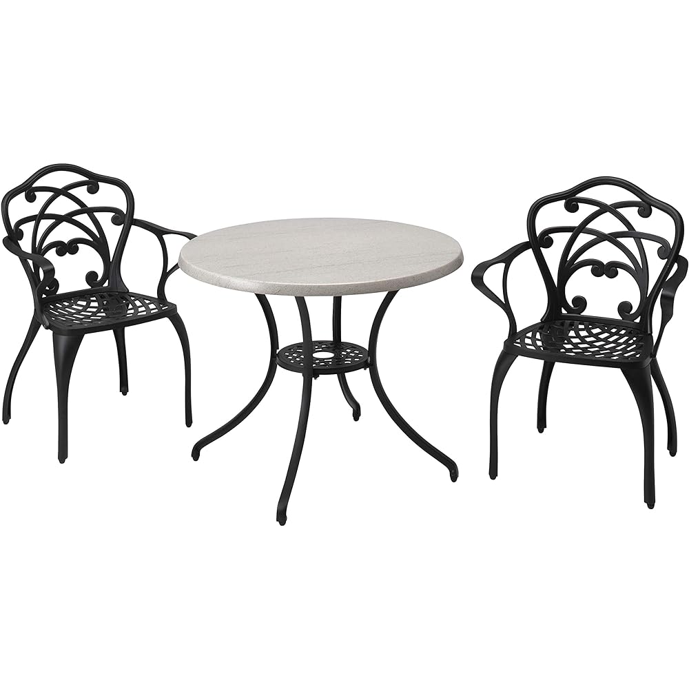 Takasho Garden Chair Leeds Single Chair Black Aluminum GSTY Outdoor GSTY-58CBK