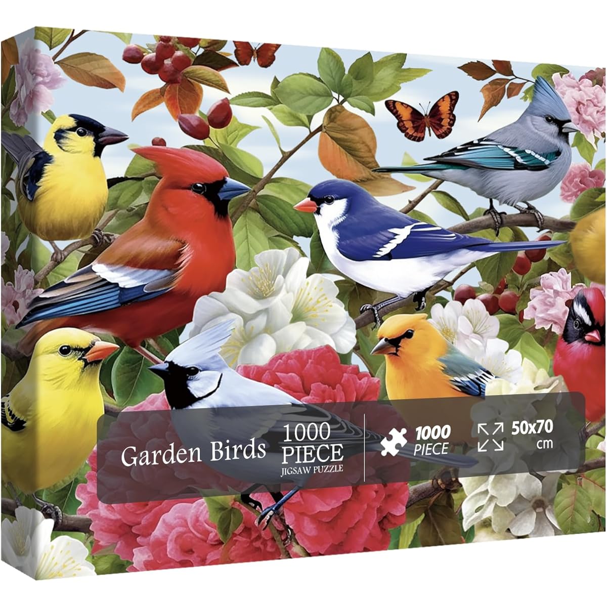 Bird Puzzle for Adults 1000 Pieces Flower Jigsaw Puzzle with Animals Nature Garden Puzzle for Adults Over 1000 Pieces