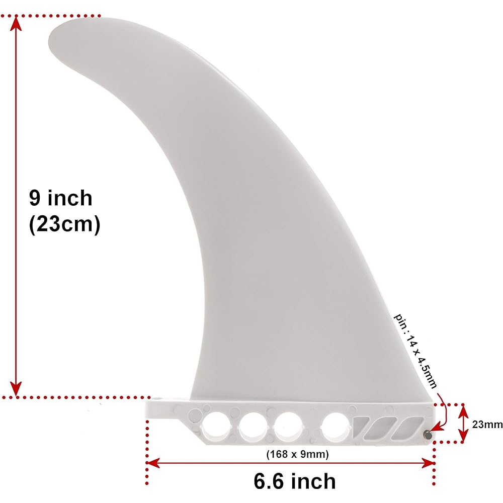 23cm Center Fin 9" Longboard airSUP Air7 Paddle Board SUP 9" Hard Plastic Fin saruSURF Fin with screws