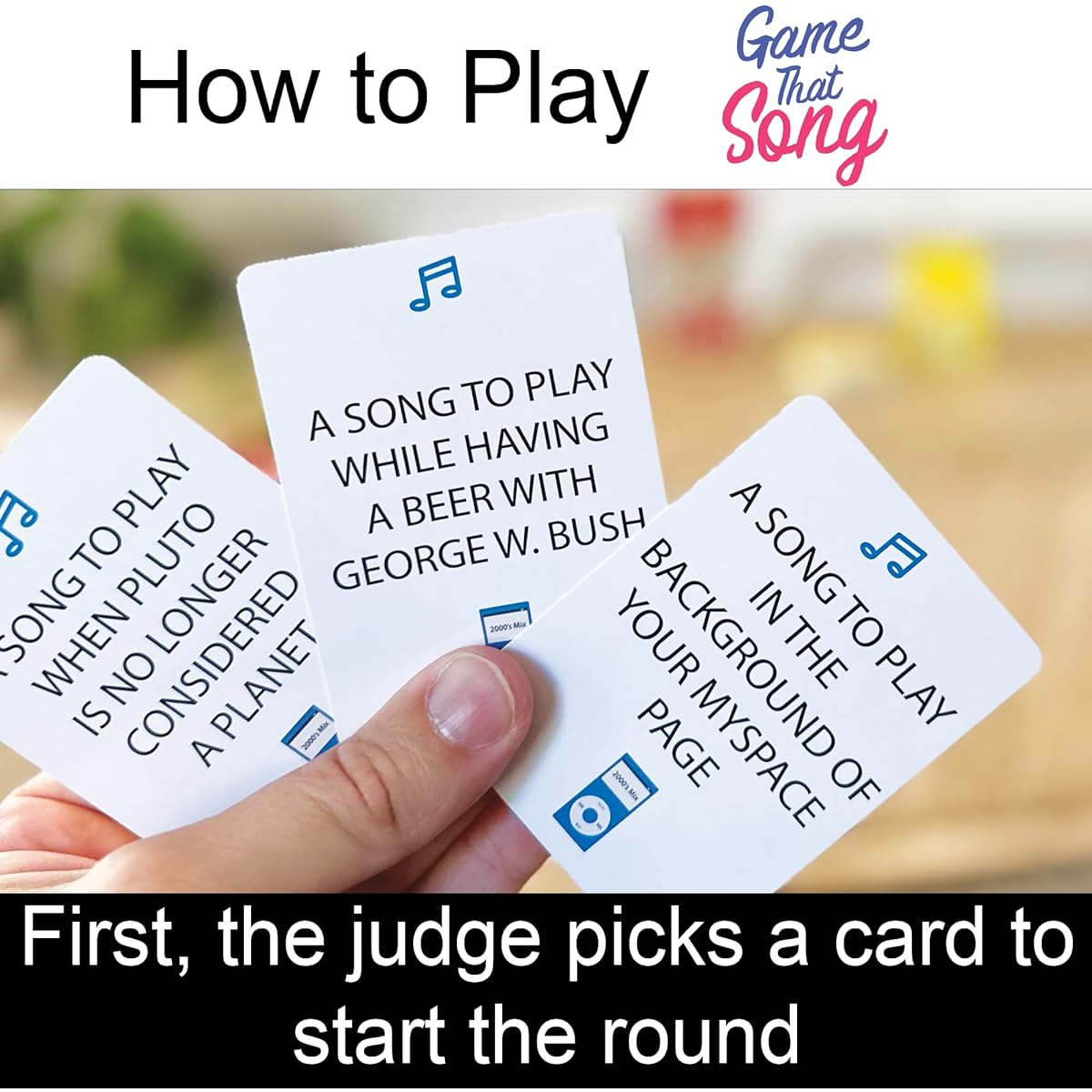 Game That Song 2000's Mix Expansion - 50 New Cards - Musical Card Game for Families, Adults, and Teens Great for Game Night Fun and Games! Great for groups!