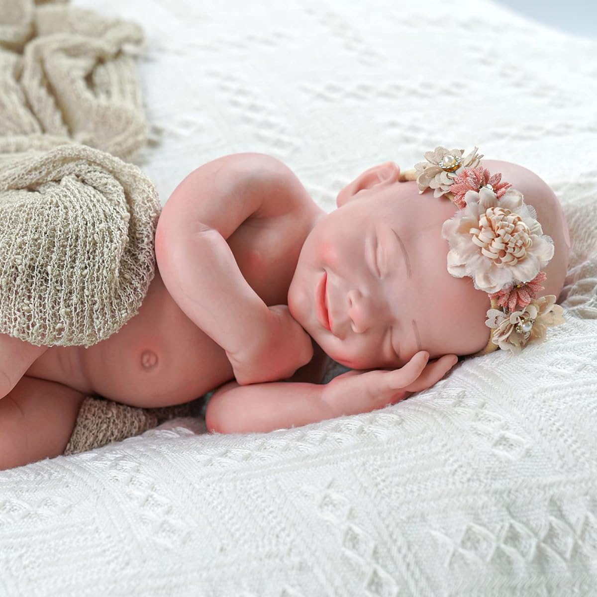 JIZHI Reborn Baby Doll Platinum Silicone Full Body - 16 Inch Girl - Soft Body Realistic - Newborn Doll Looks Realistic Real Sleeping Baby Doll with Gift Box & Feeding Kit for Girls Boys