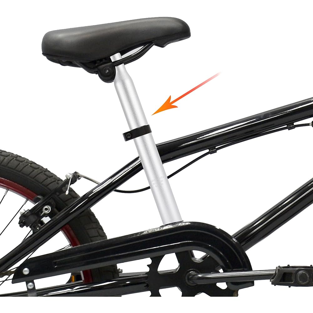 X AUTOHAUX Bicycle Saddle Post 27.2x400 mm Aluminum Alloy Universal Seat Tube No Scale Marks Silver Tone