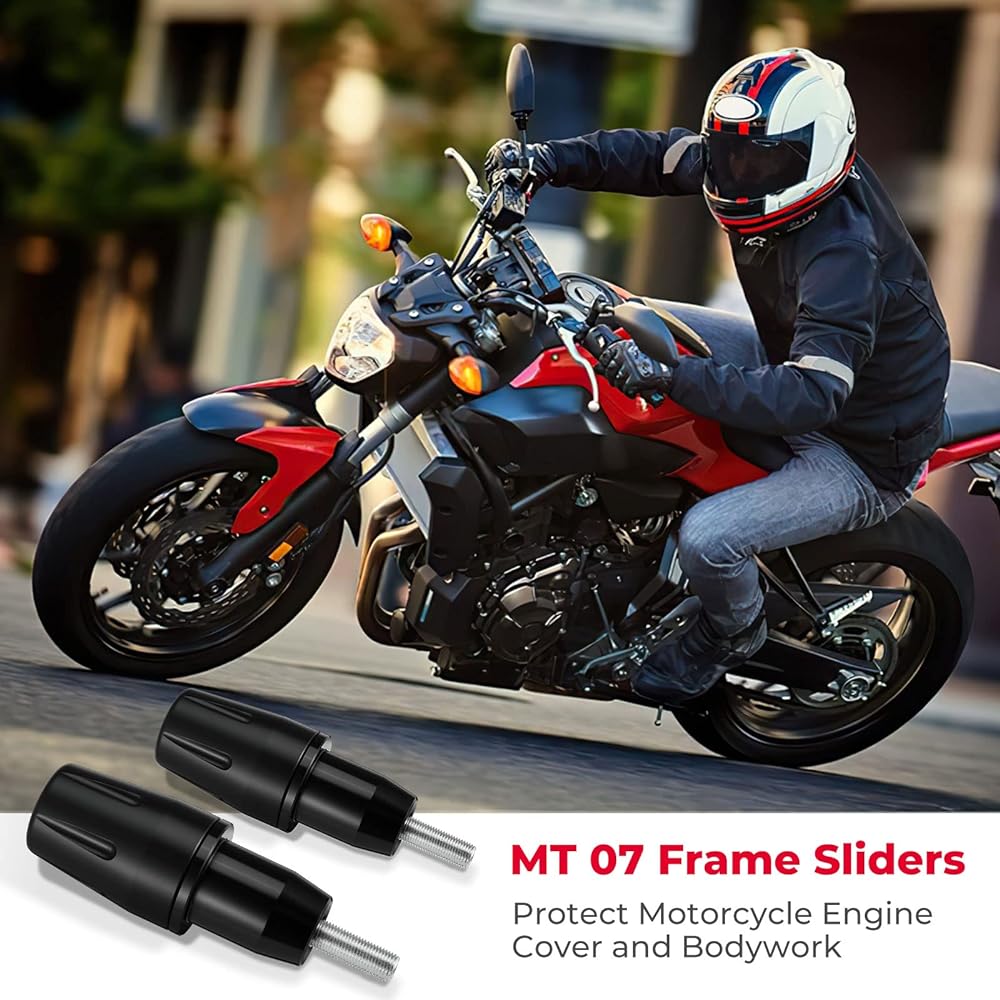 Motorcycle Frame Slider Compatible with FZ07 MT07 XSR700 FZ-07 MT-07 2014 2015 2016 2017 2018 2019 2020 2021 2022 2023 Frame Slider Kit Crash Protector