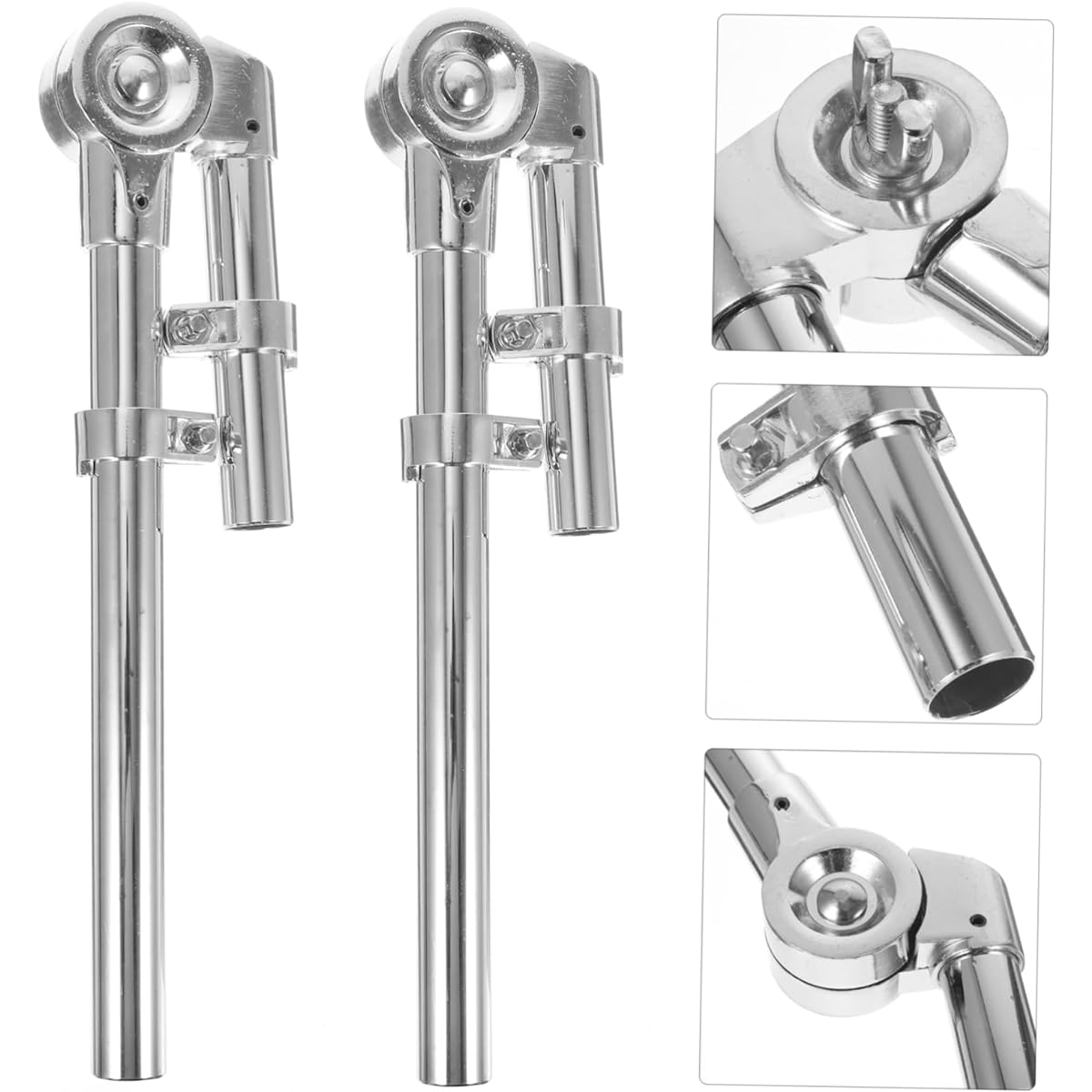Parliky 1 Pair Metal Brackets Drum Rack Water Suspension Stand Water Hose Holder Stand Performance Display Bracket Stand Tom Drum Performance Display Hardware Light Drum Kit Silver