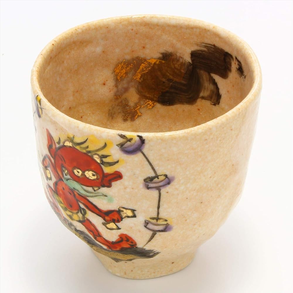 Utsuwa Roan Mino Ware Hitori Wada Tea Cup Raijin Presentation Box 105-0017