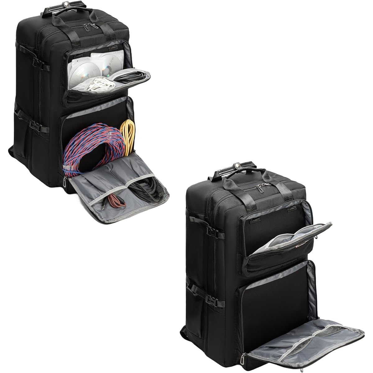 Rabjen DJ Backpack for Club Gig DJ Mixer Case Compatible with Pioneer DJ DDJ-REV1 DJ Controller Novation Launchkey 37 Key Keyboard etc.