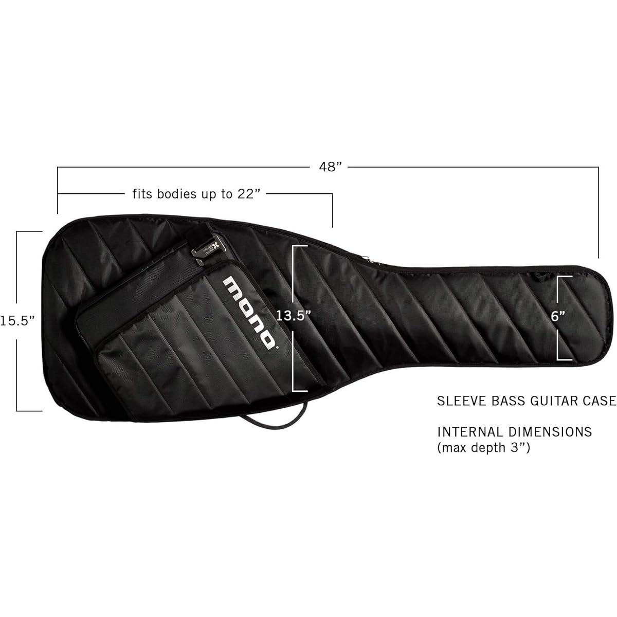 mono M80 SEG-BLK GUITAR SLEEVE JET BLACK electric guitar gig bag