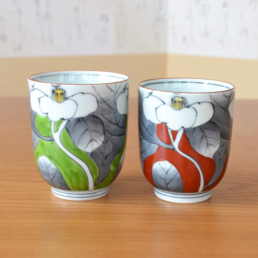 Thank you item, gift, present, retirement, promotion, transfer, graduation, thank you Card included Couple teacup pair teacup Arita ware Yuka gift boxed