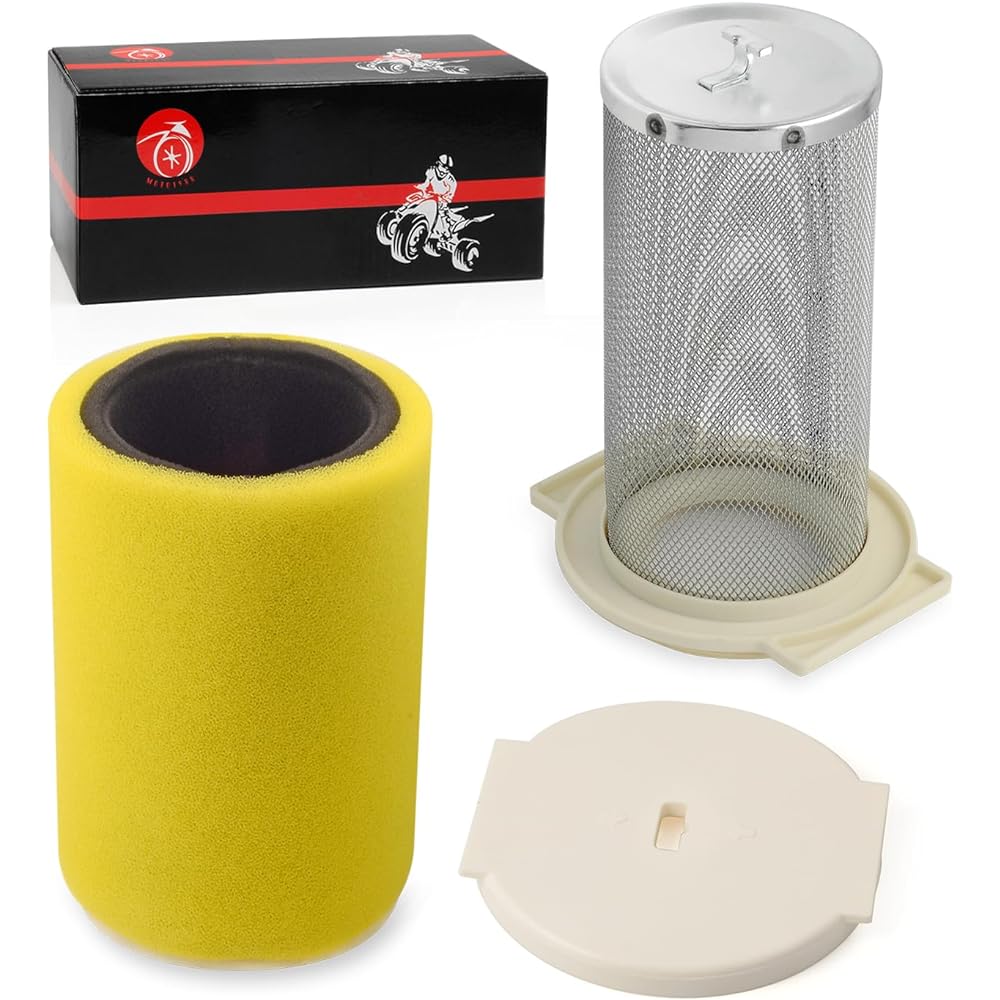 Air Filter & Guide & End Cap Kit for Yamaha Big Bear 350 Moto-4 250 350 Timberwolf 250 YFB250 1987-2000 Kodiak 400 YFM400FW 1993-1999