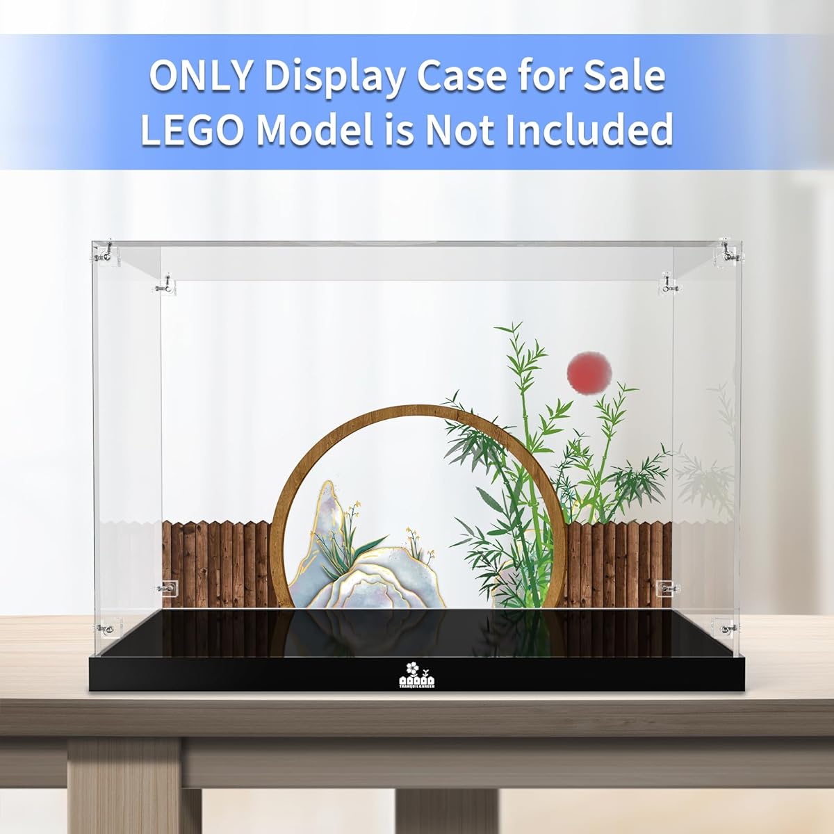 PIPART Acrylic Display Case for LEGO 10315 Zen Garden Model, Dustproof Clear Display Box (Display Case Only, LEGO Model Not Included)