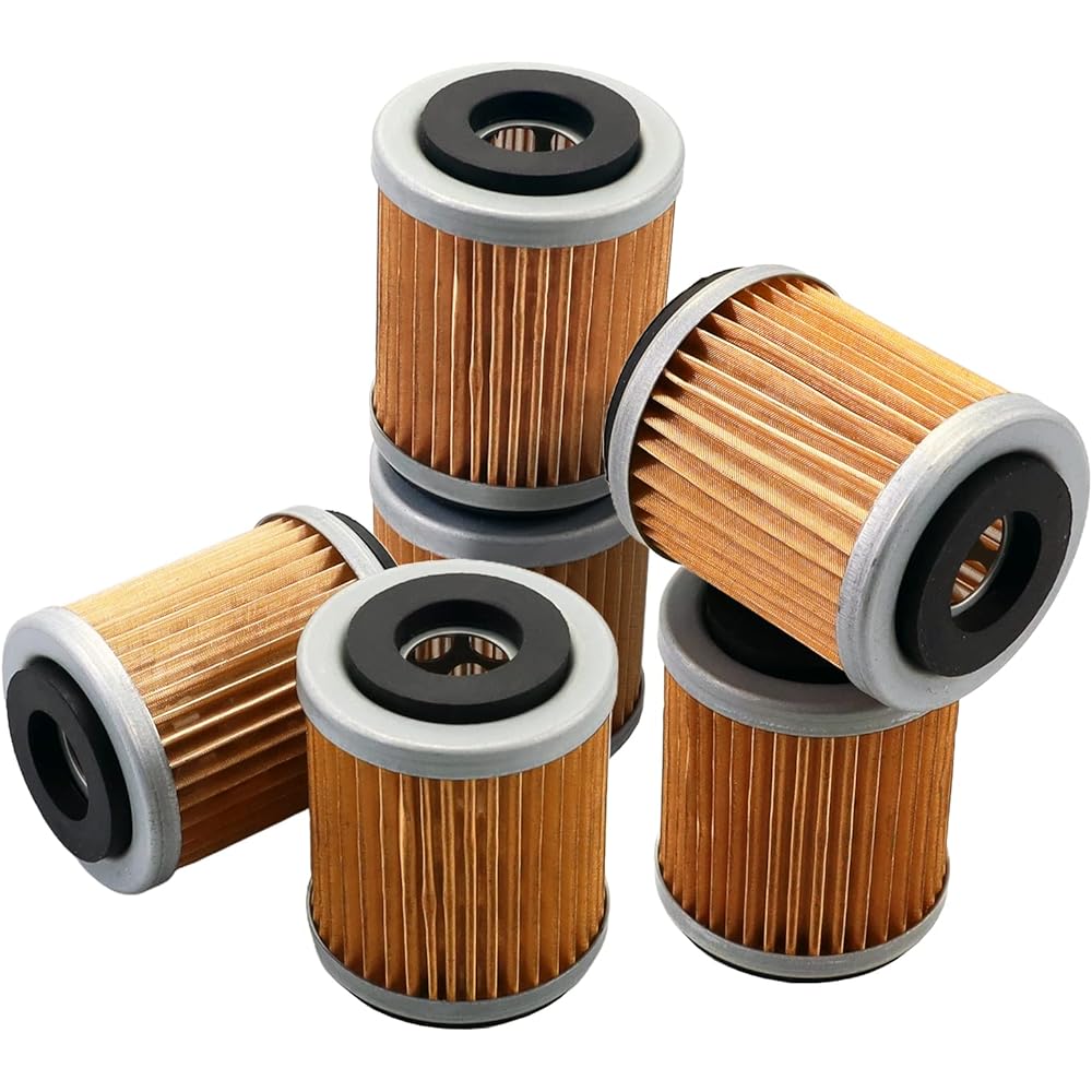 Cyleto Oil Filter for Yamaha YFM350 YFP350 YFM350X Warrior YFM350FW YFM400 Big Bear Wolverine YZ426F YZ250 YZ400F (Pack of 6)
