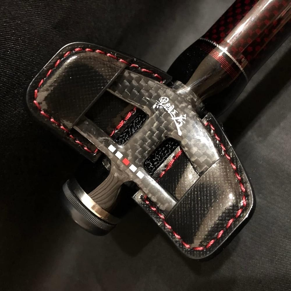 Leather Craft for Anglers (Lcfa) Kurotai Kobo Carbon Elbow Pad Elbow Cover Embossed Enamel Black
