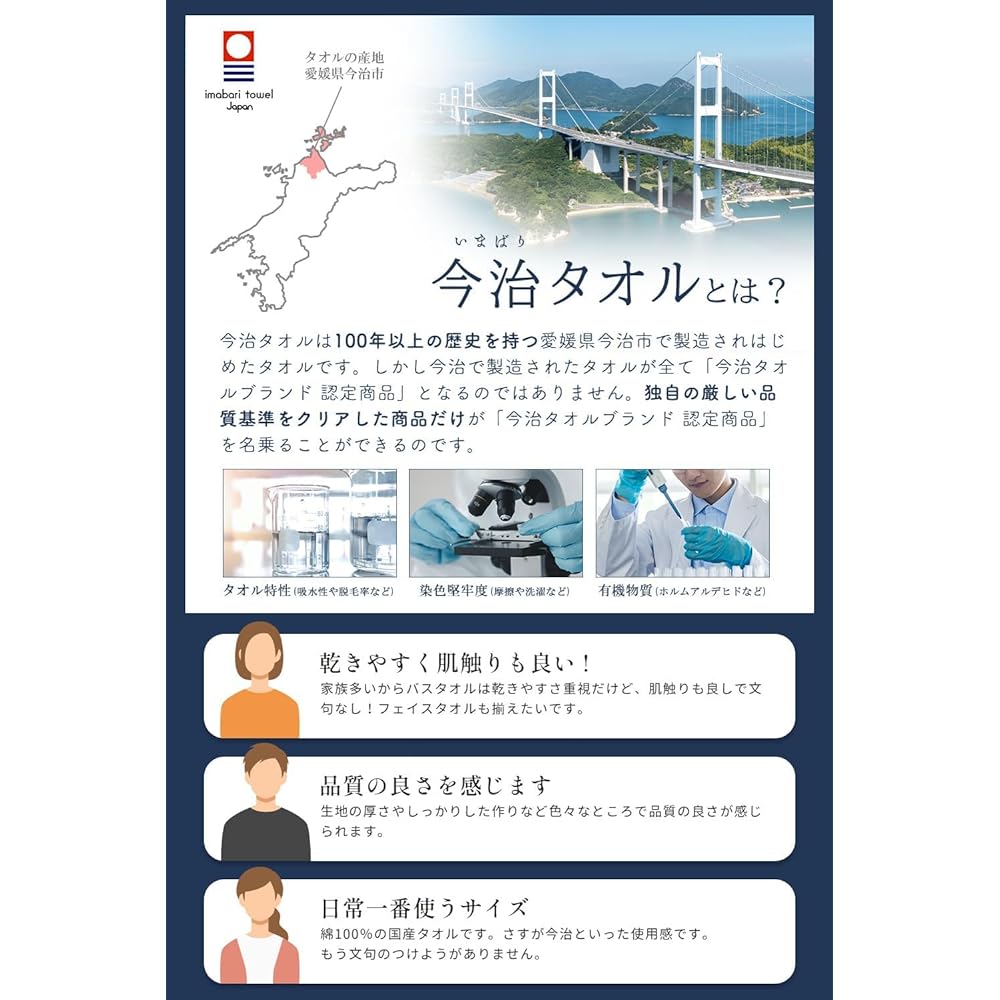 Imabari Towel Bath Towel, 100% Cotton, Set of 10, Ribbed Weave, White Bath Towel, Imabari, Thin, Quick Drying, Instant Absorption, Made in Japan, Imabari Towel Set, Gift, Cotton, Made in Japan, Stylish