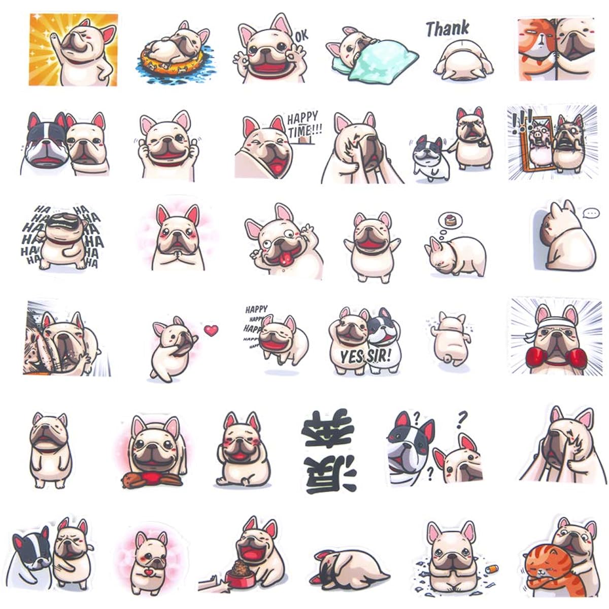 Nayothecorgi - Frenchie LINE Sticker Set