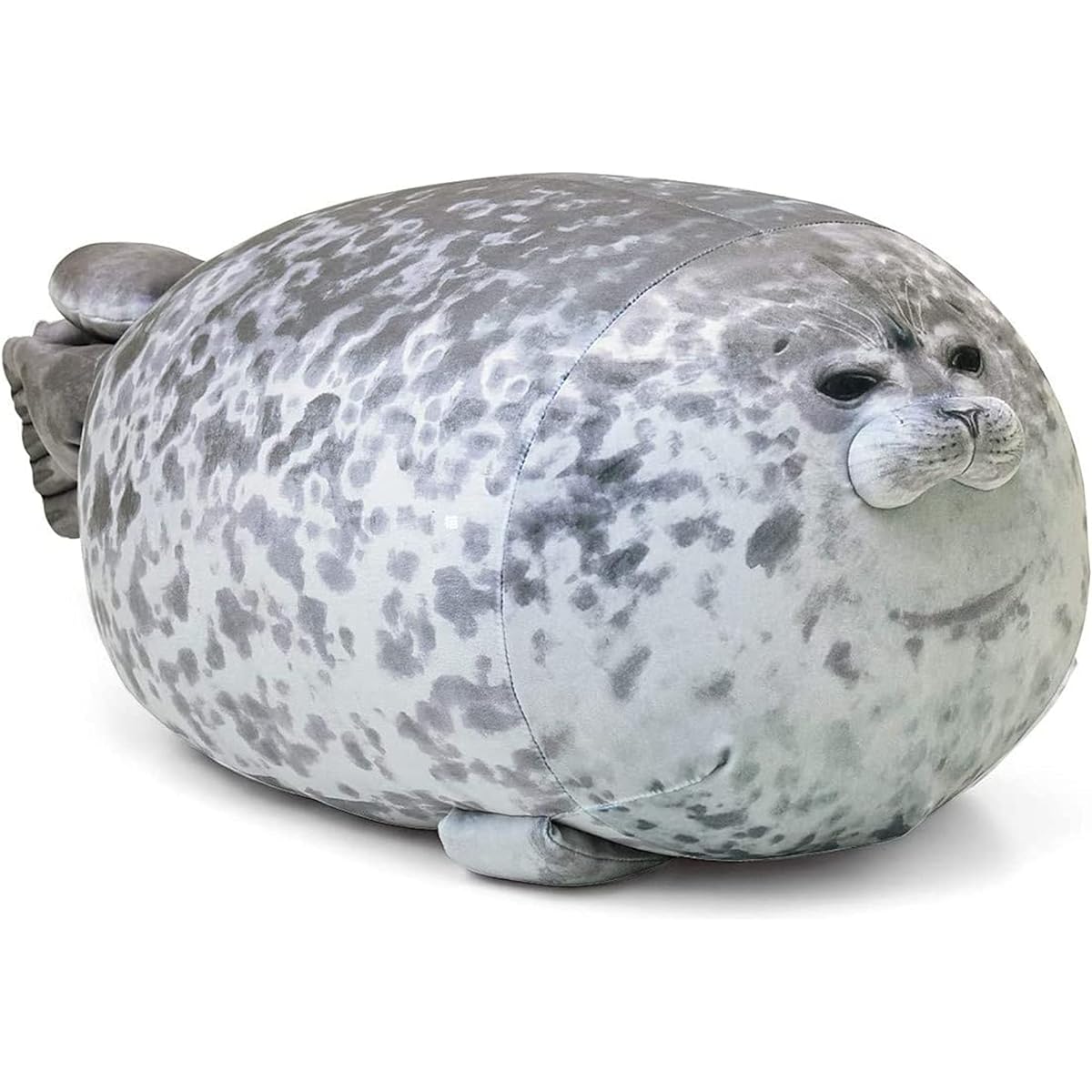 PINEAPPLE Chubby Blob Seal Plush Pillow, Cute Animal Seal Stuffed Animal Cotton Plush Toy, Ocean Grey, Large (23.6 Inch)