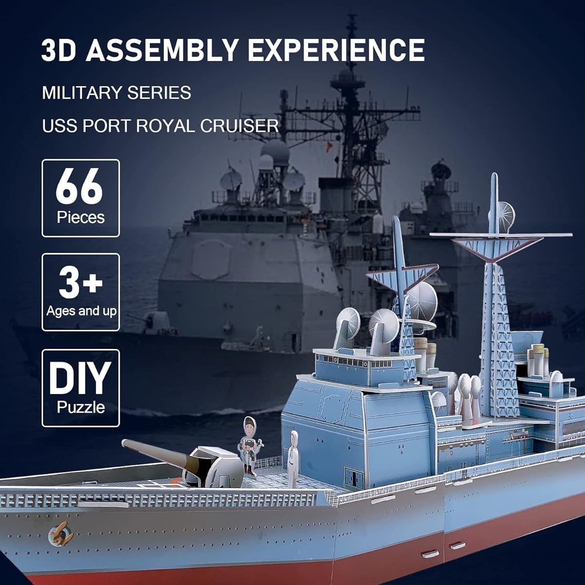 Boersma 3D Puzzle for Adults - Port Royal Cruise 3D Building Craft Model Kit for Adults Building 3D Puzzle for Kids Ages 12-14
