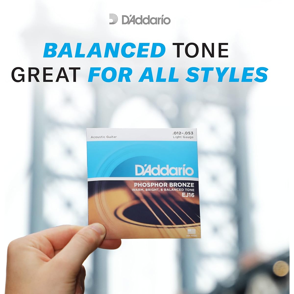D'Addario Phosphor Bronze Custom Light Acoustic Guitar Strings .011-.052 EJ26-10P Pack of 10 [Official Japanese Product]
