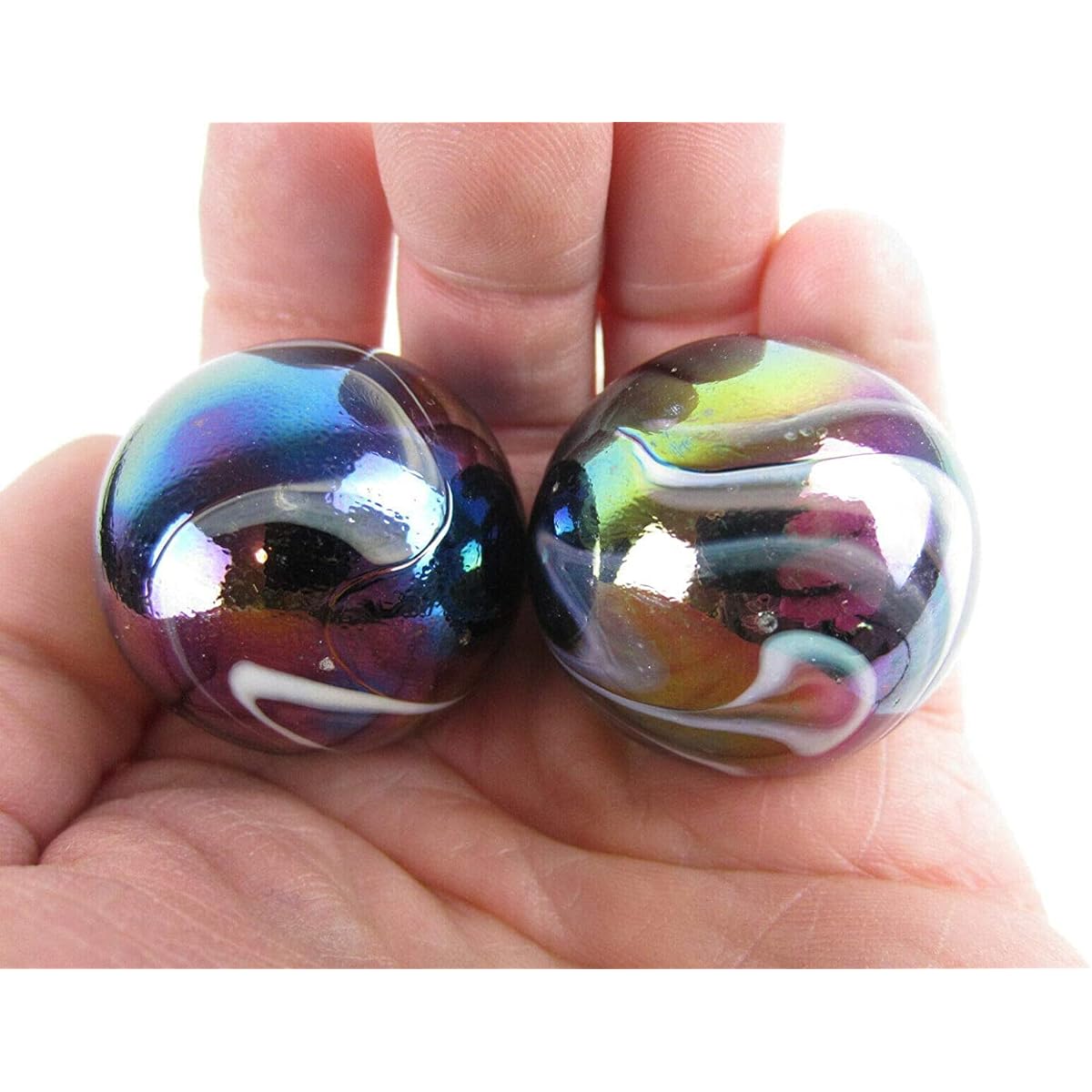 Big Game Toys Set of 2 Milkyway 35mm Boulder Handmade Shooter Marbles. . .
