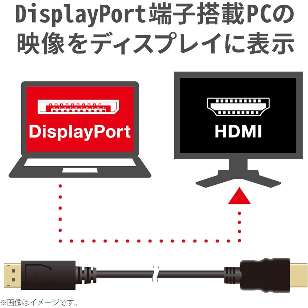 ELECOM Conversion Cable HDMI DisplayPort 2.0m Black CAC-DPHDMI20BK