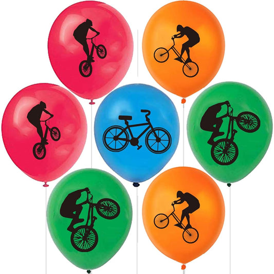 50pcs BMX Bicycle Latex Balloons Bike Game Birthday Baby Shower Wedding First Birthday Party Supplies Decorations Giveaways Sports Home Outdoor Decor