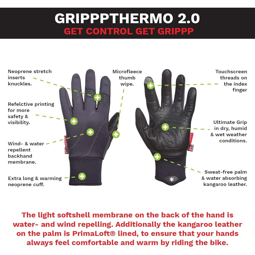 Hirzl Bicycle Glove Full Finger Grip Thermo 2.0 GRIPPP THERMO 2.0 72177