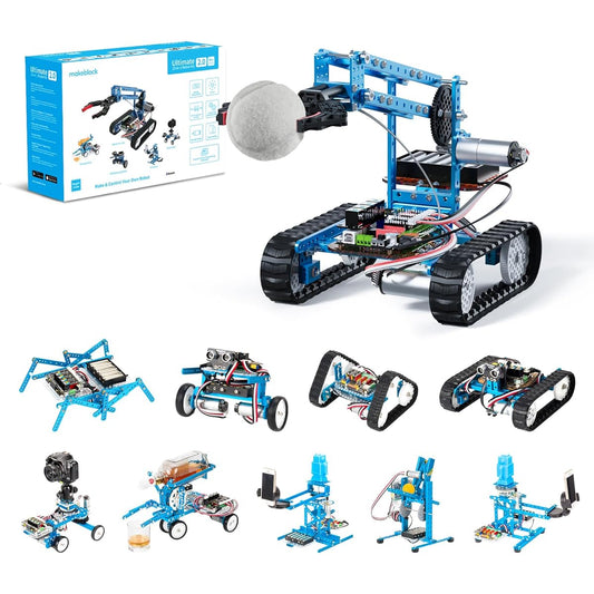 Makeblock mBot Ultimate Robot Arm 10-in-1 STEM Education DIY Robot Kit Compatible with Arduino C Python Raspberry Pi Scratch Assembled Robot App Remote Control Programming Toy for Students 12 and Up Adults Gift Japanese Instruction Manual