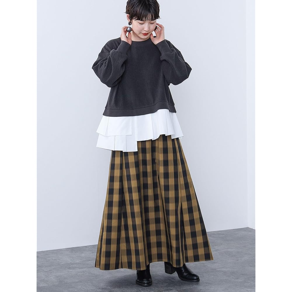 [Beams Heart] Sweatshirt Herringbone Asymmetrical Pullover Women's