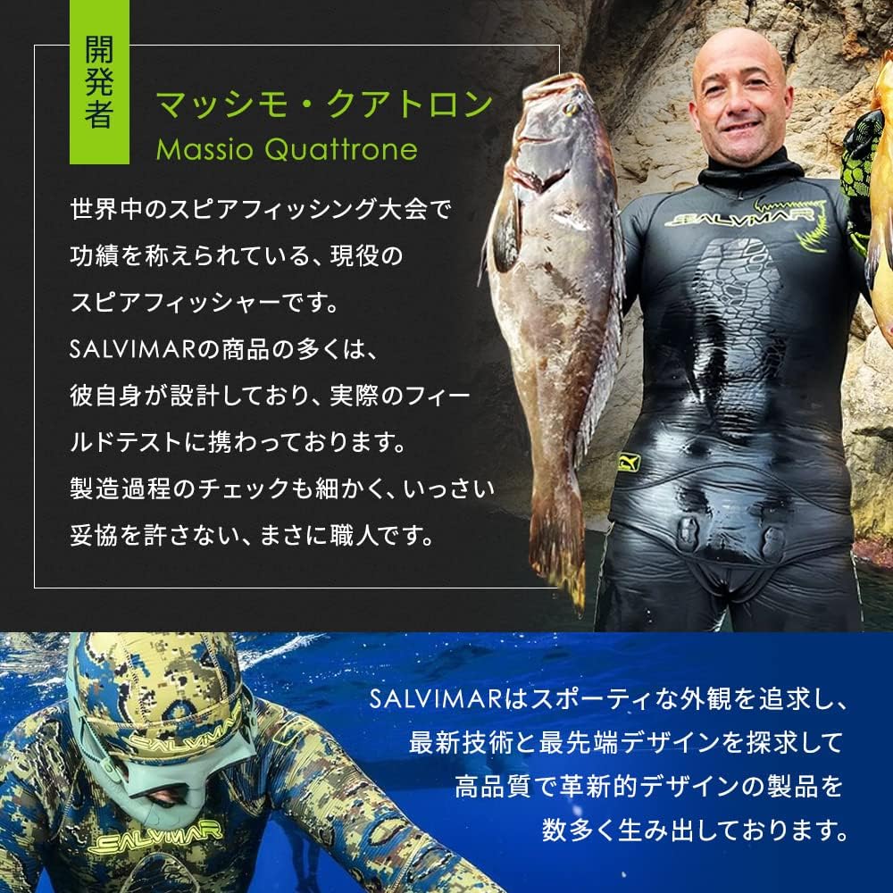 Salvimar VOODOO Rail Open Underwater Gun [Cylindrical 28mm / Shaft 6.5mm] Spearfishing Japanese Instruction Manual Included