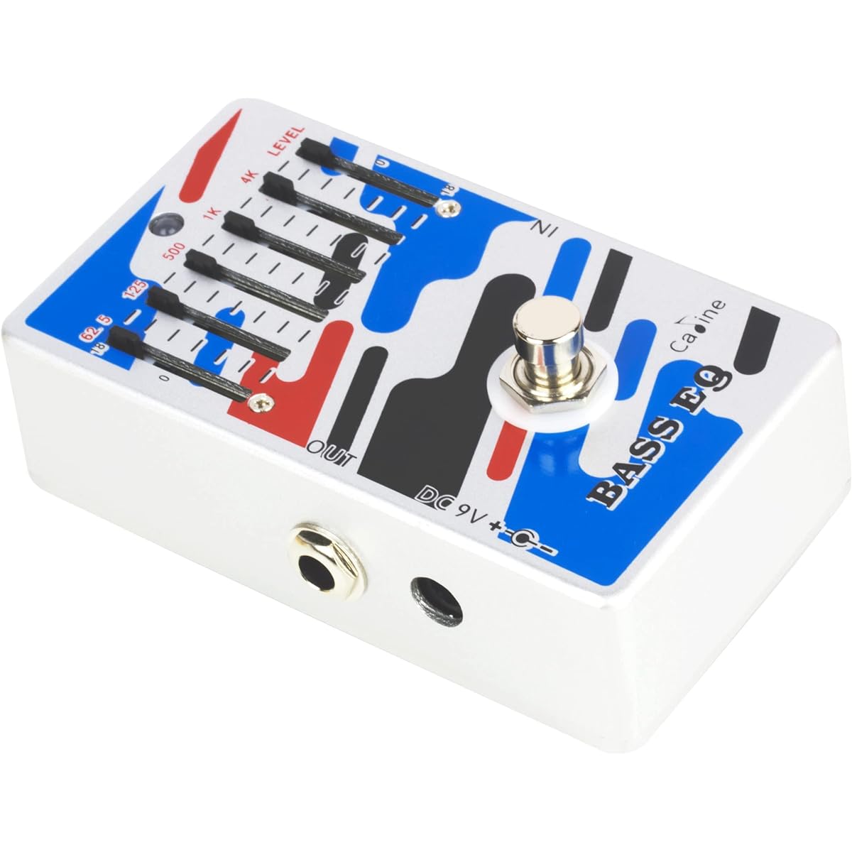 Caline Bass Guitar EQ Pedal 6 Band Graphic Equalizer Effect Pedal True Bypass CP-73 (100Hz 200Hz 400Hz 800Hz 1.6kHz 3.2kHz)