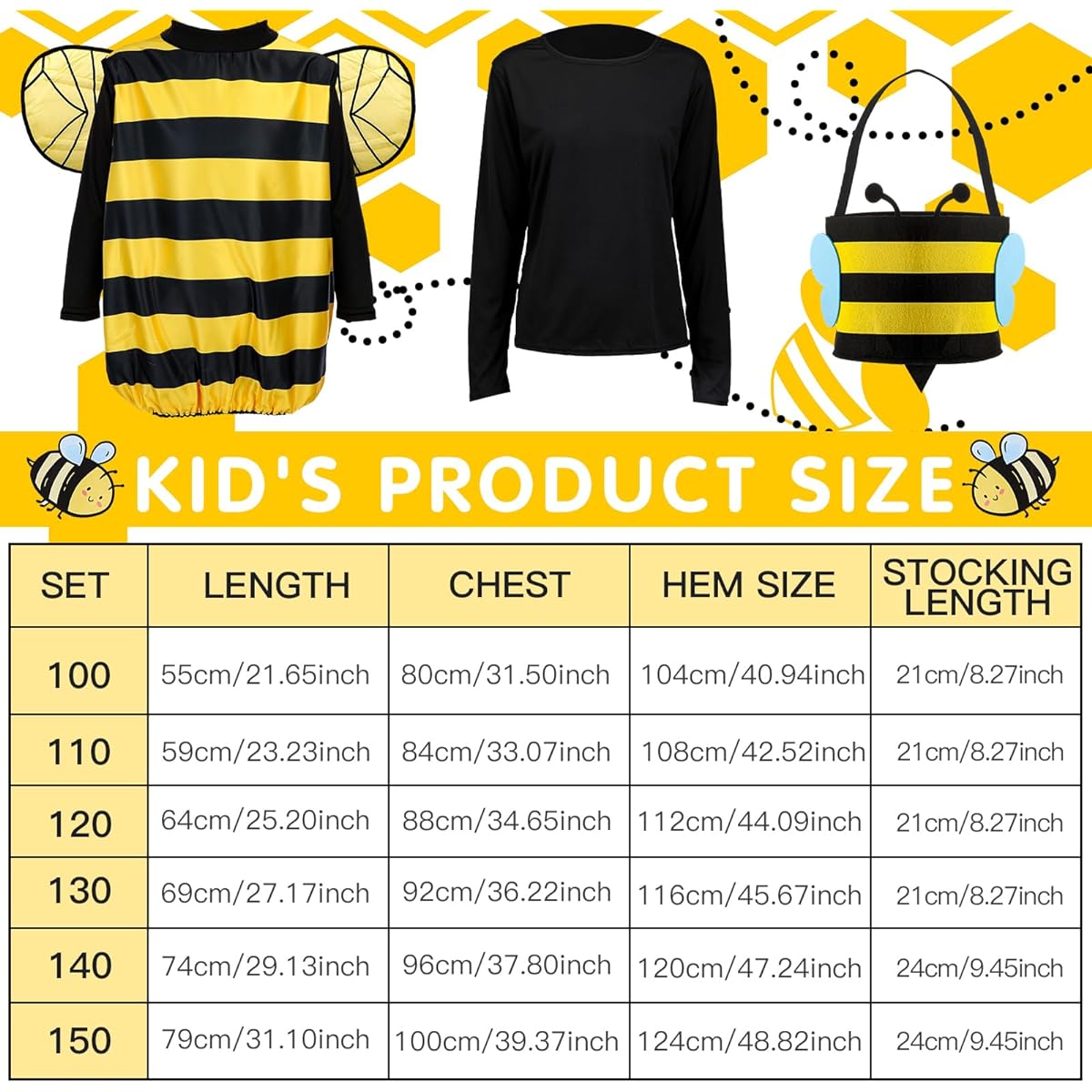 Bee Costume Kit Halloween Bee Cosplay Costume Women's Bee Costume Accessories Halloween Bee Cosplay Party Favors