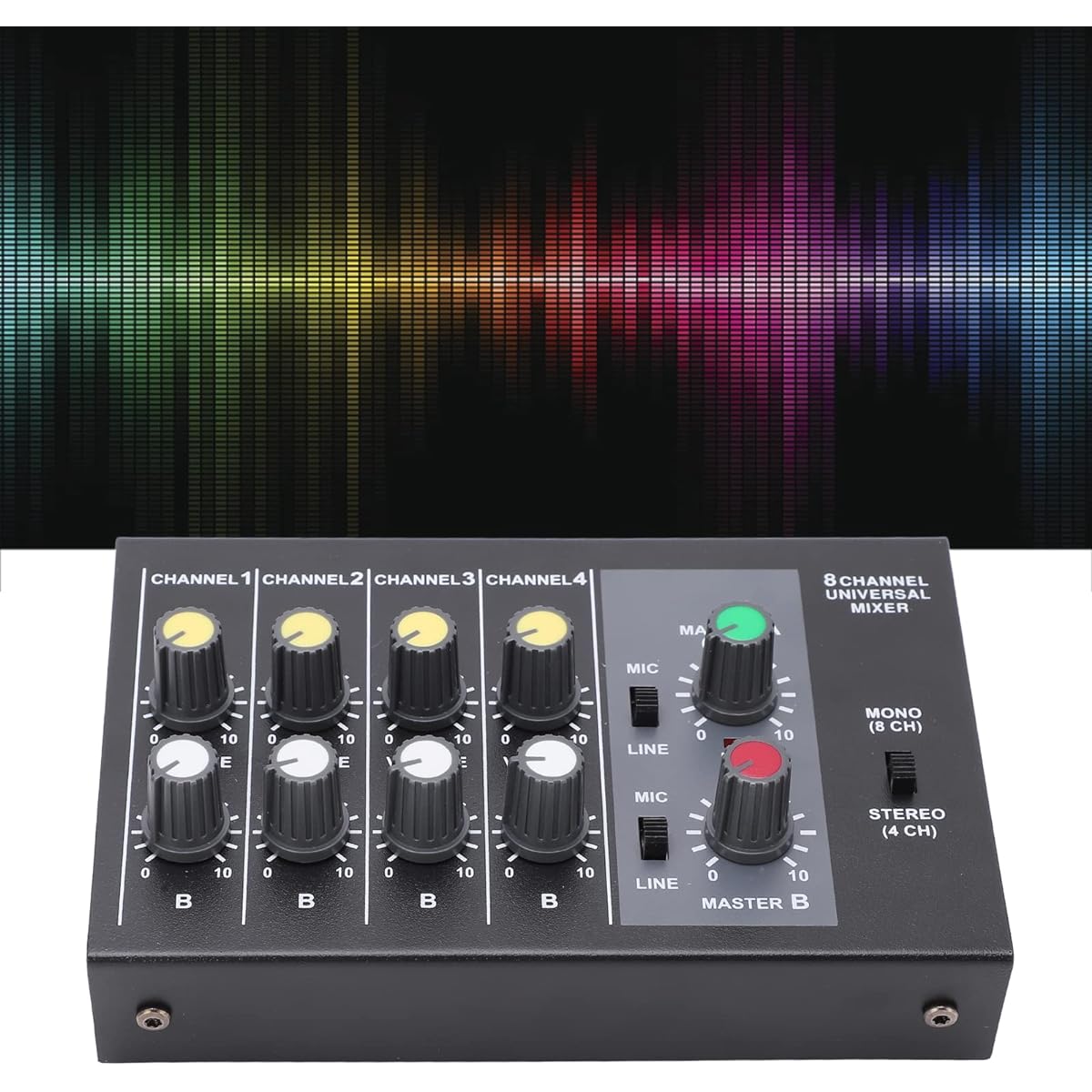 8 Channel Input Mono Audio Mixer Stereo Line Mixer Soundboard Console Desk System Music
