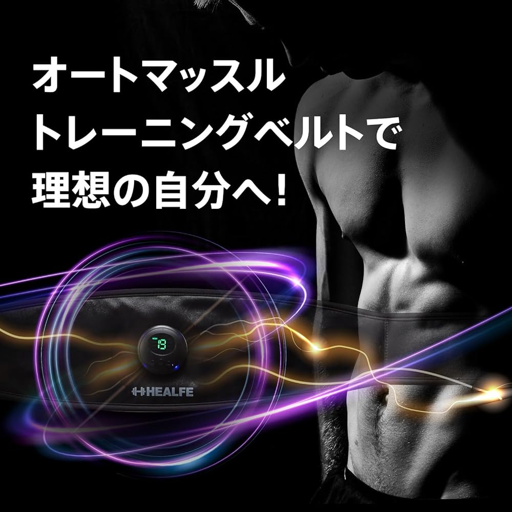 2024 latest (no gel pad required) EMS Muscle Belt Abdominal muscle training 19 levels of strong stimulation Easy operation Muscle belt Aim for a beautiful six pack USB rechargeable