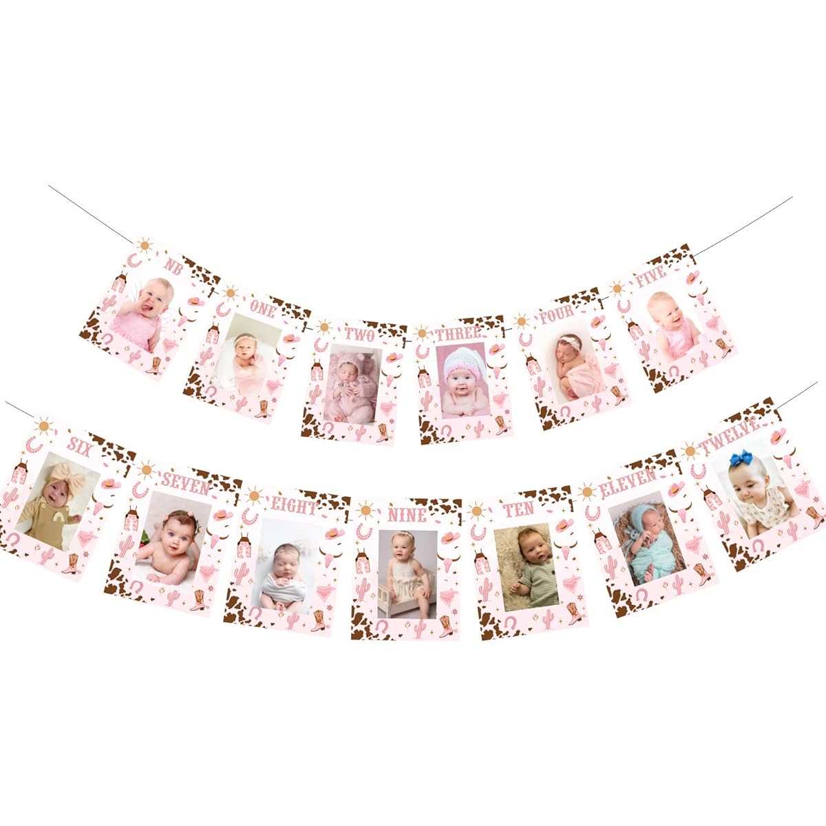 First Rodeo Birthday Decorations 1st Birthday Photo Banner Cowgirl Western First Birthday Party Supplies
