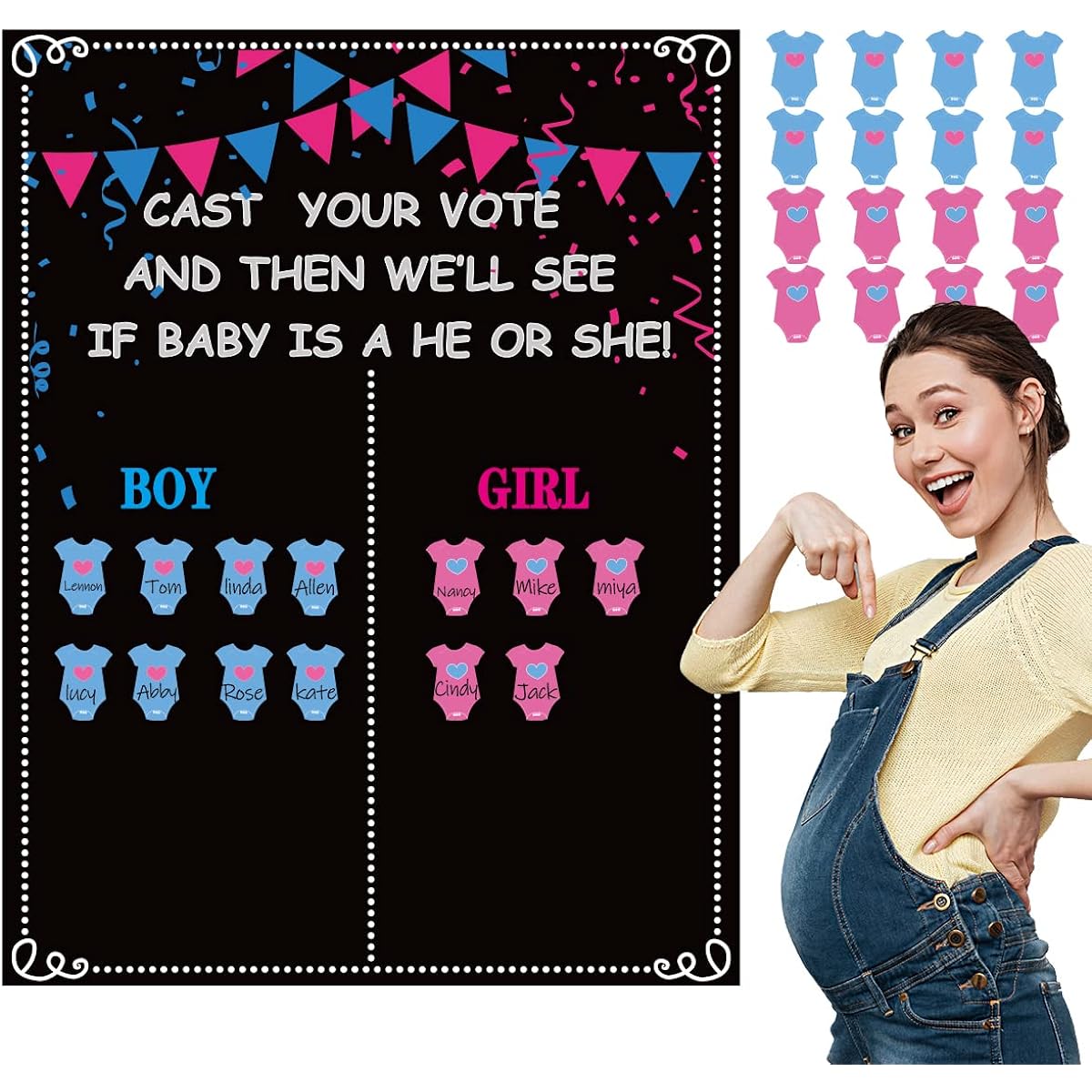 Happy Storm Gender Reveal Decorations, Gender Reveal Ideas Gender Reveal Games, Gender Reveal Party Supplies Favors for Boy or Girl, Revelacion de Sexo de Bebe Decoration