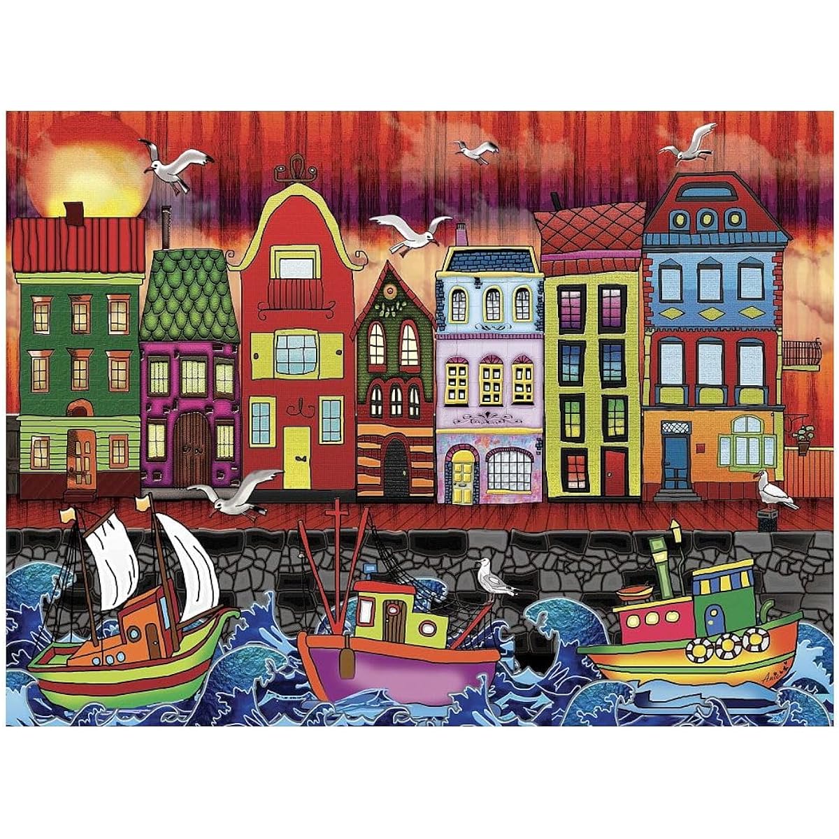 JaCaRou Puzzles Amsterdam 1000 Piece Jigsaw Puzzle